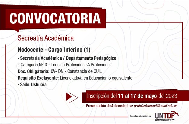 CONVOCATORIA NODOCENTE CAT. 3 